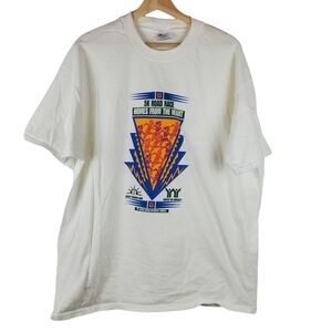 VINTAGE Tshirt Mens XL 5K Running Tribal White Hanes BeefyT Habitat for Humanity